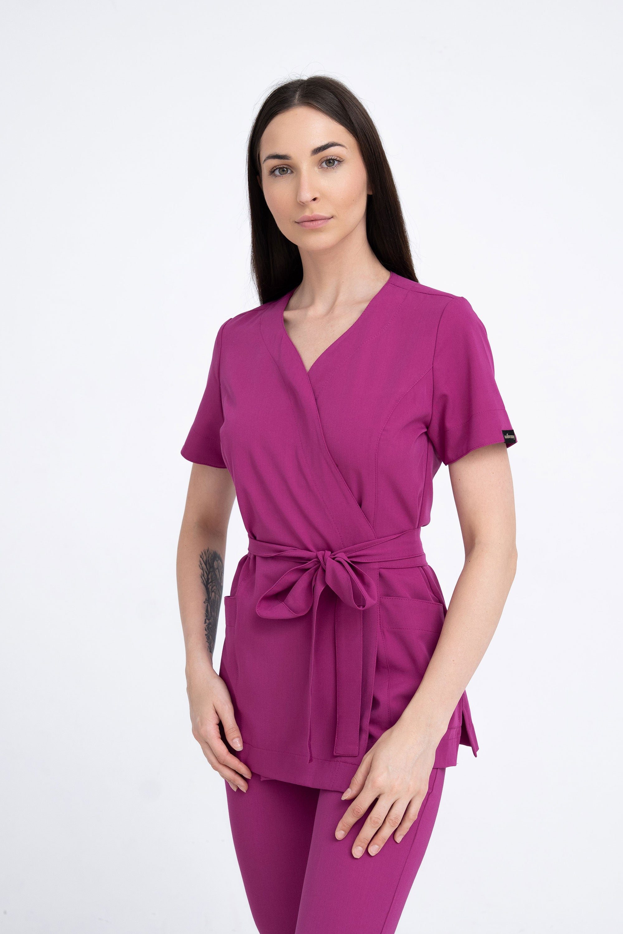 Kosmetyczna tunika damska Lili Soft - kolor rouge