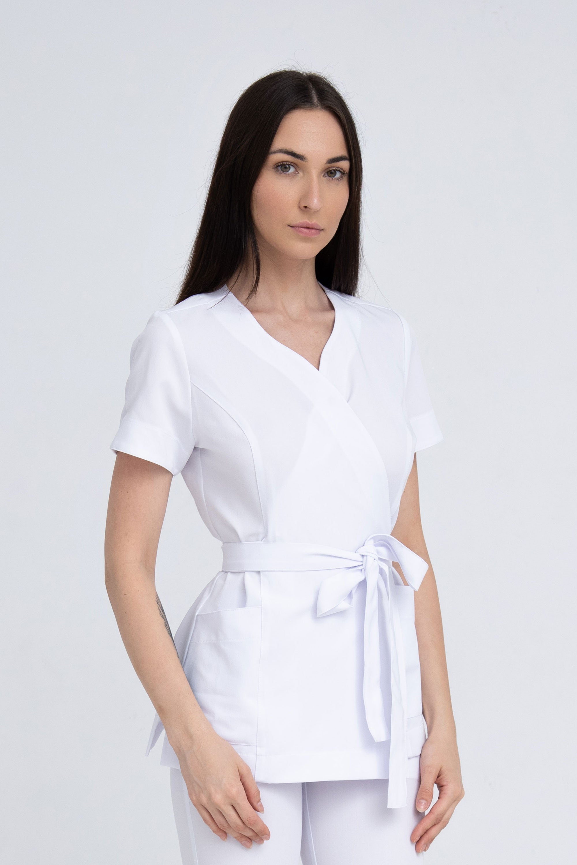 Kosmetyczna tunika damska Lili Soft - kolor white