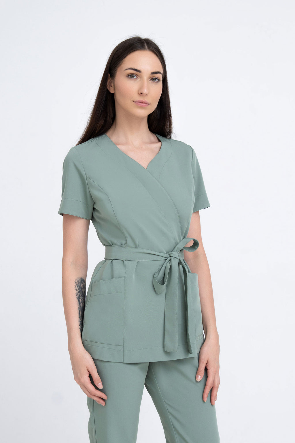 Kosmetyczna tunika damska Lili Soft - kolor lily pad