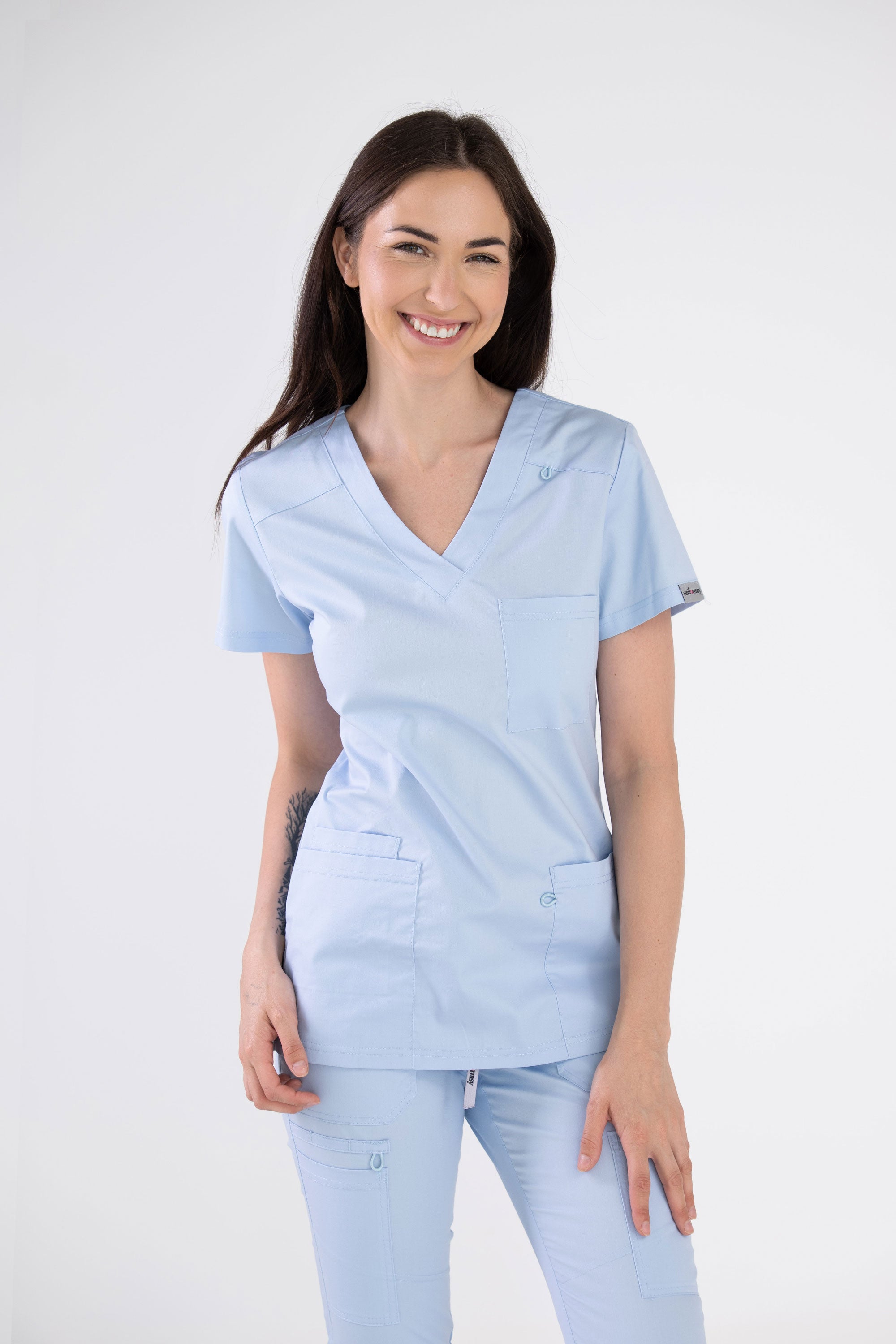 Medyczna bluza damska Medi - kolor jasnoniebieski