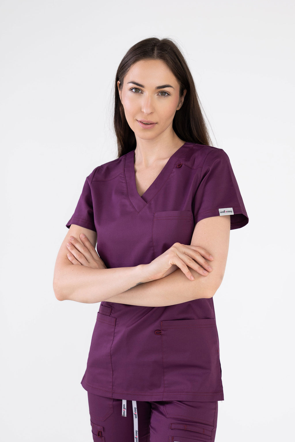 Medyczna bluza damska Medi - kolor jagodowy