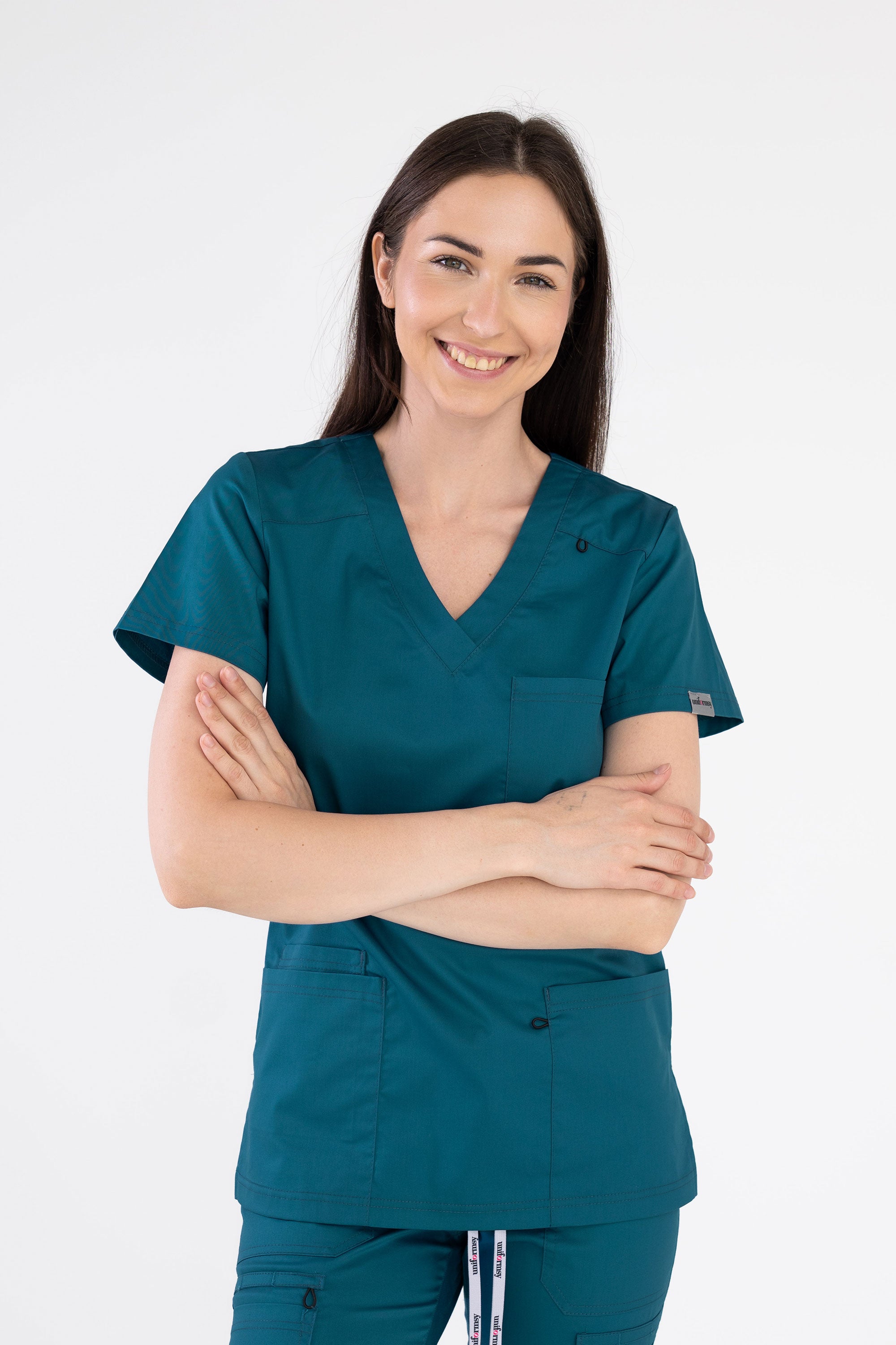 Medyczna bluza damska Medi  - kolor morski