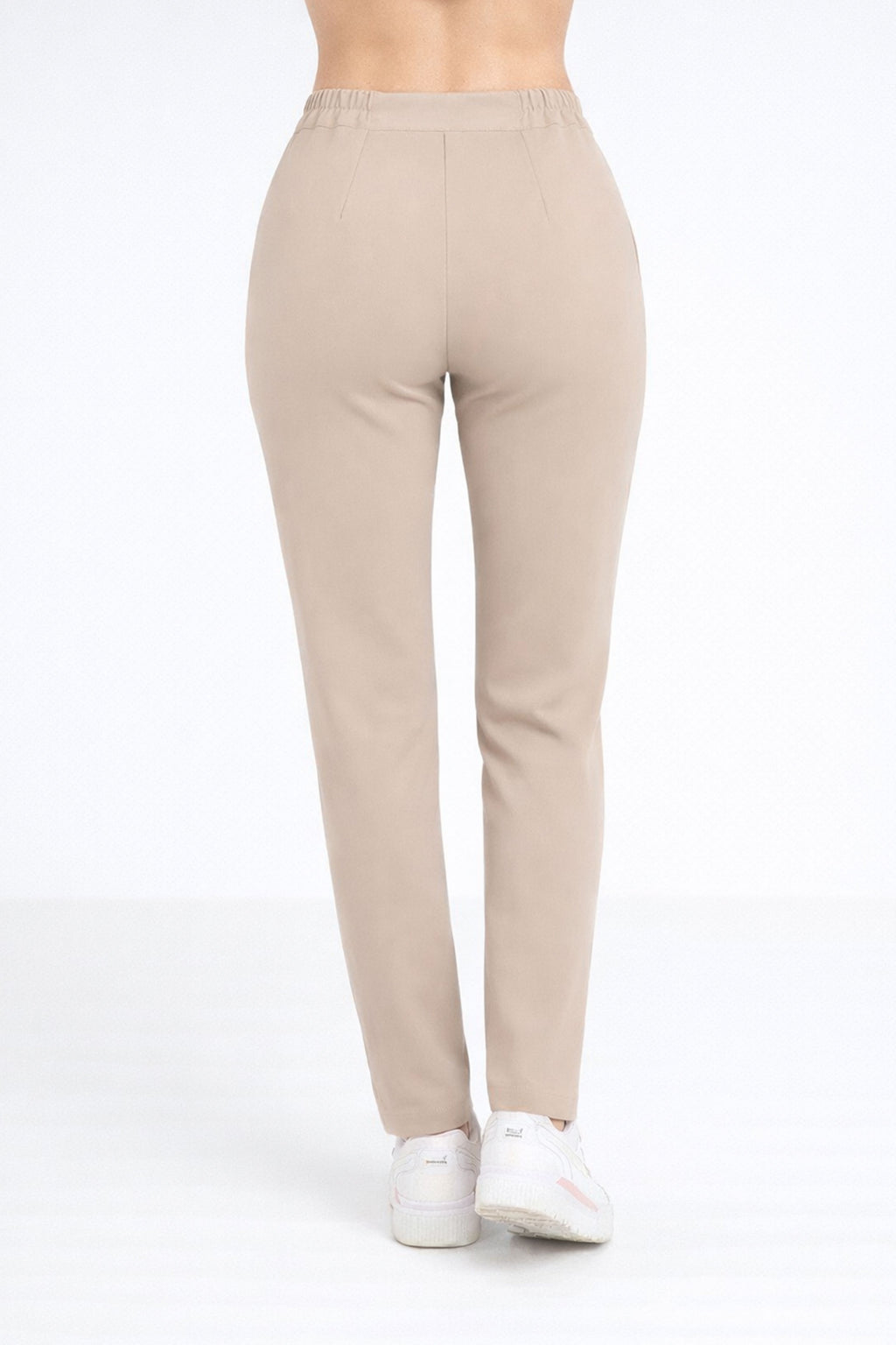 Damskie spodnie Mira Soft - kolor beige