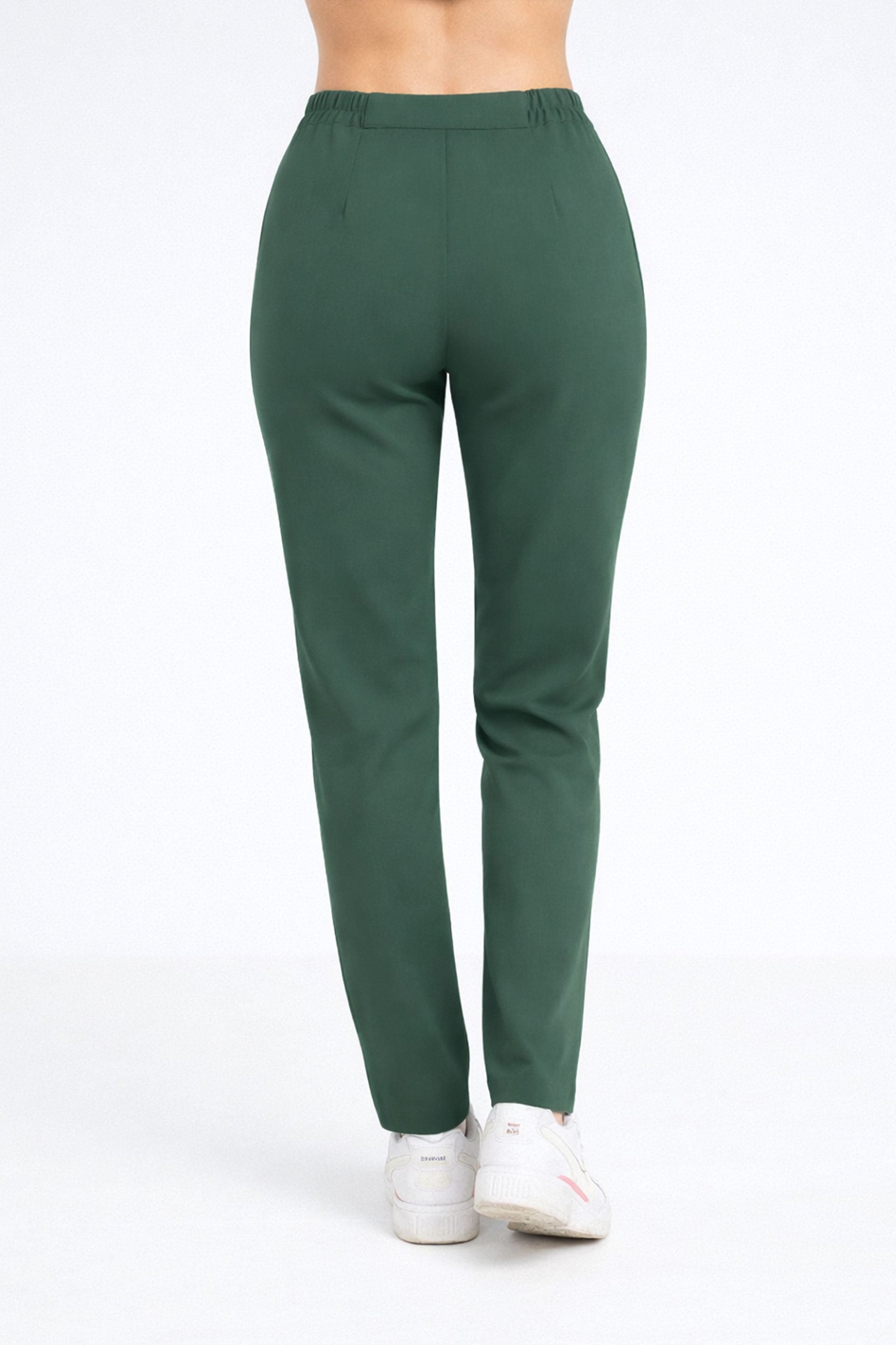 Damskie spodnie Mira Soft - kolor dark green