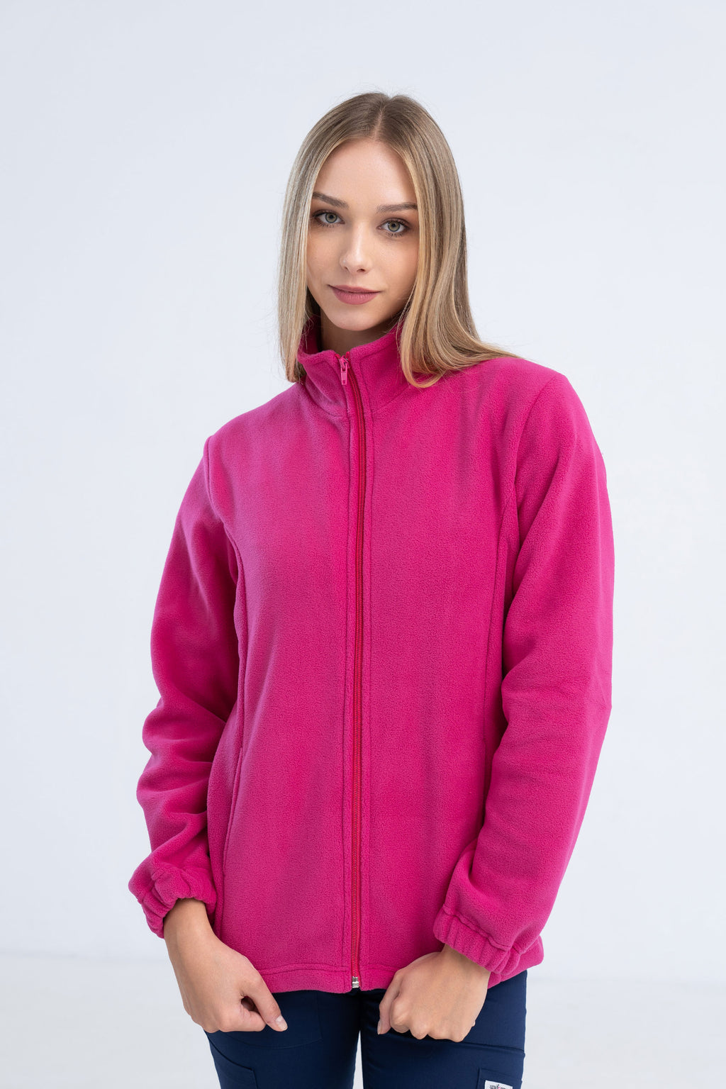 Polarowa bluza medyczna damska Adela - kolor amarant