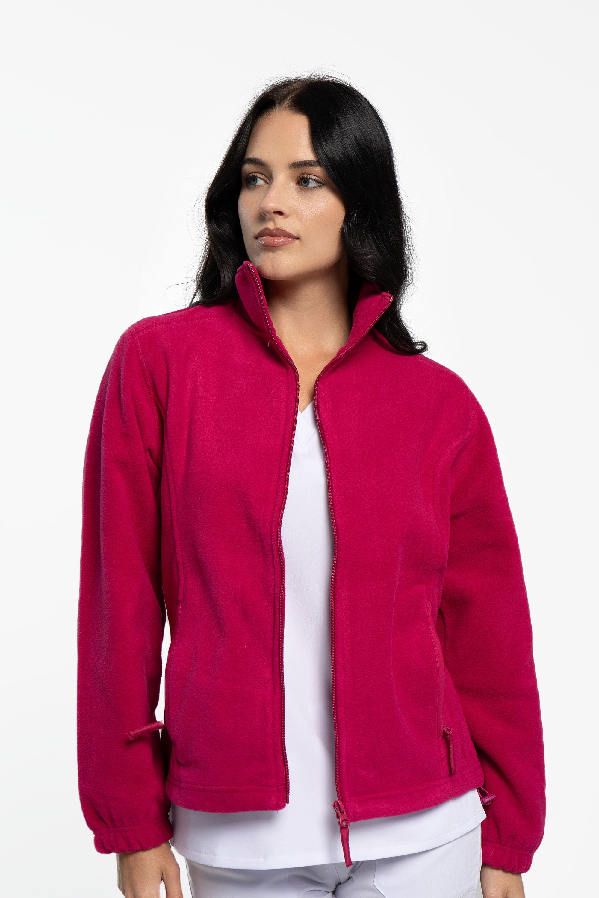 Polarowa bluza medyczna damska #malinowy