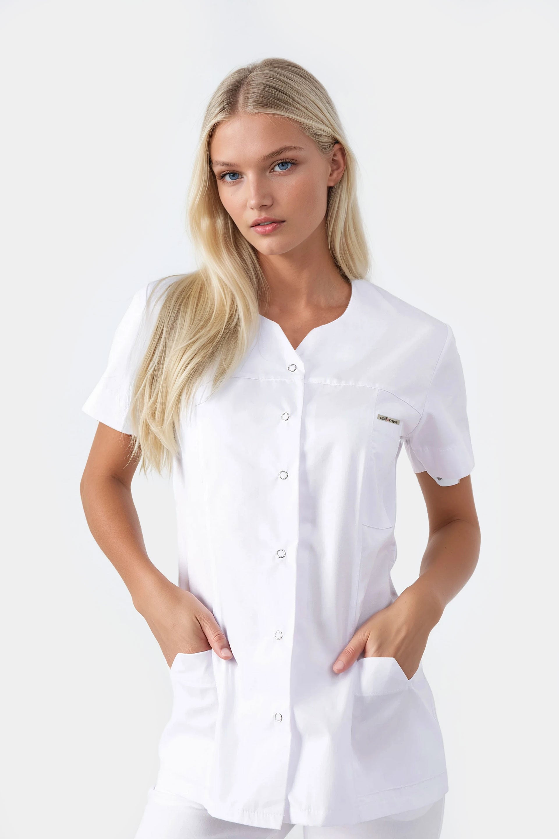 Damski żakiet medyczny Regina - kolor biały