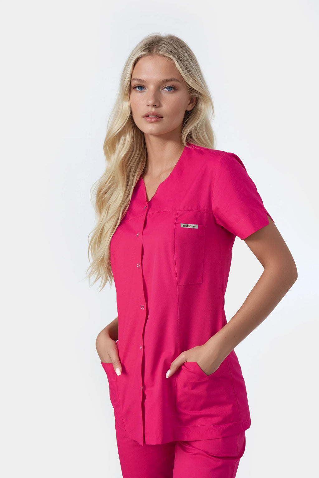 Damski żakiet medyczny Regina - kolor malinowy