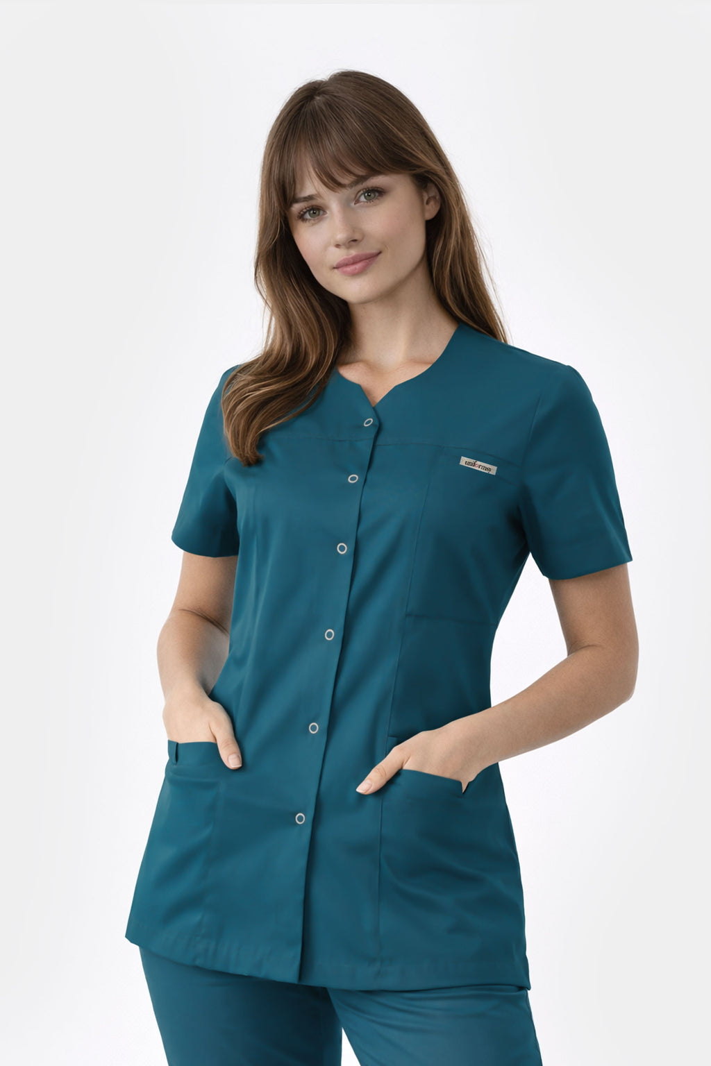 Damski żakiet medyczny Regina - kolor morski