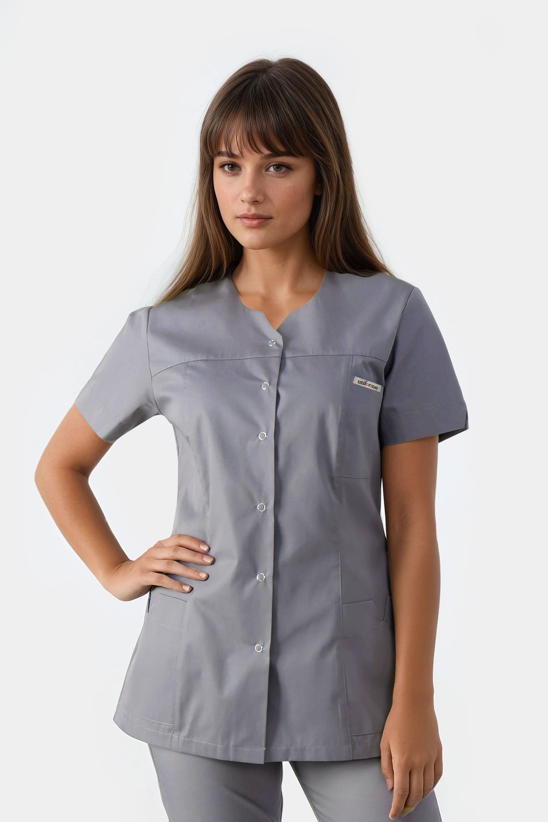 Damski żakiet medyczny Regina - kolor popiel