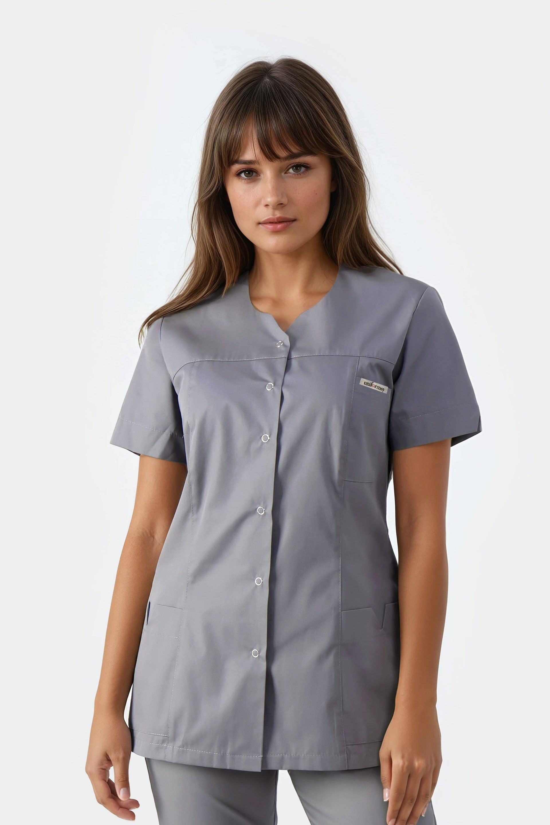 Damski żakiet medyczny Regina - kolor popiel