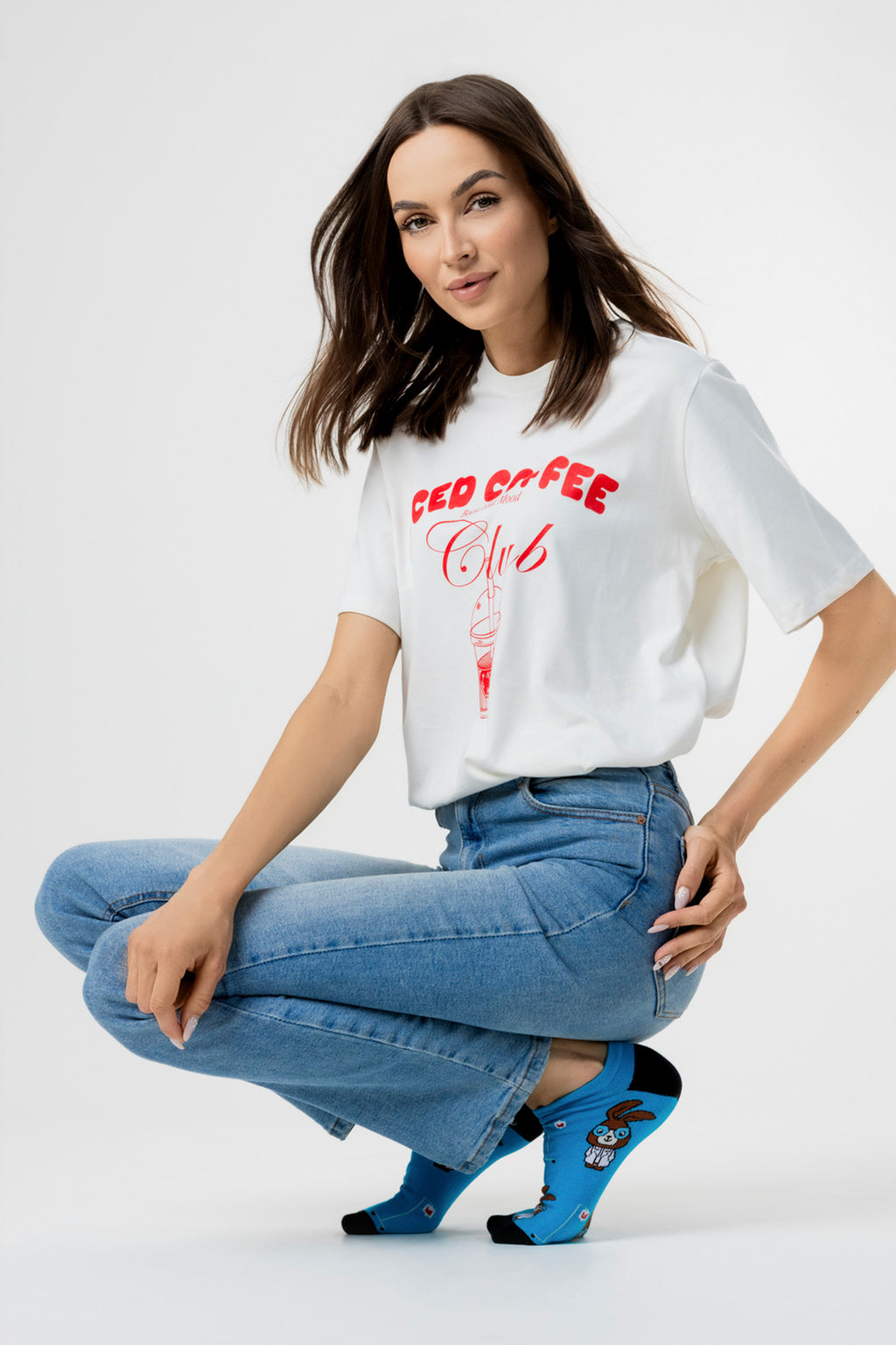 Skarpetki stopki ze wzorem Dr. Królik