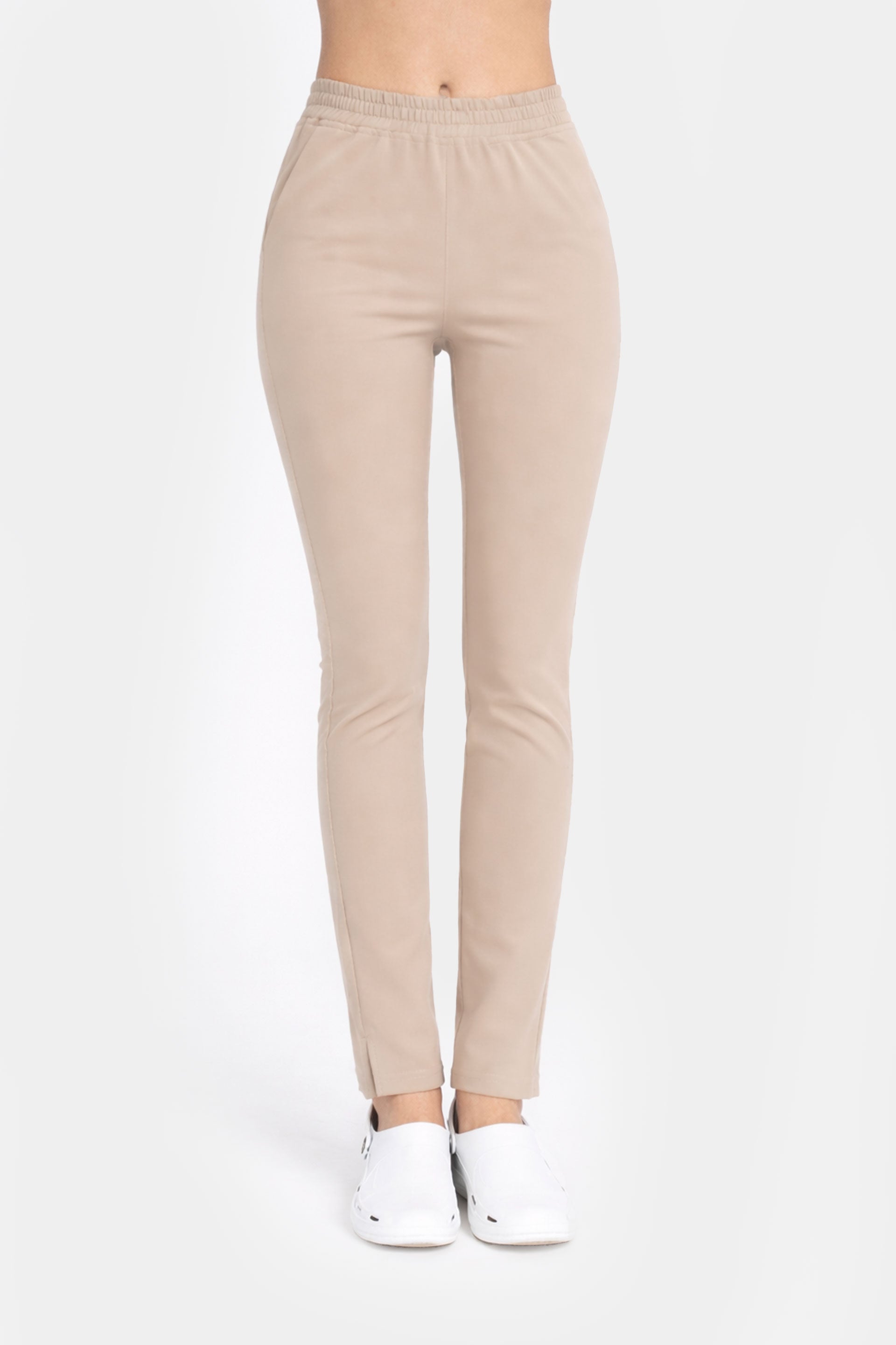 Damskie spodnie medyczne Slim Soft - kolor Beige