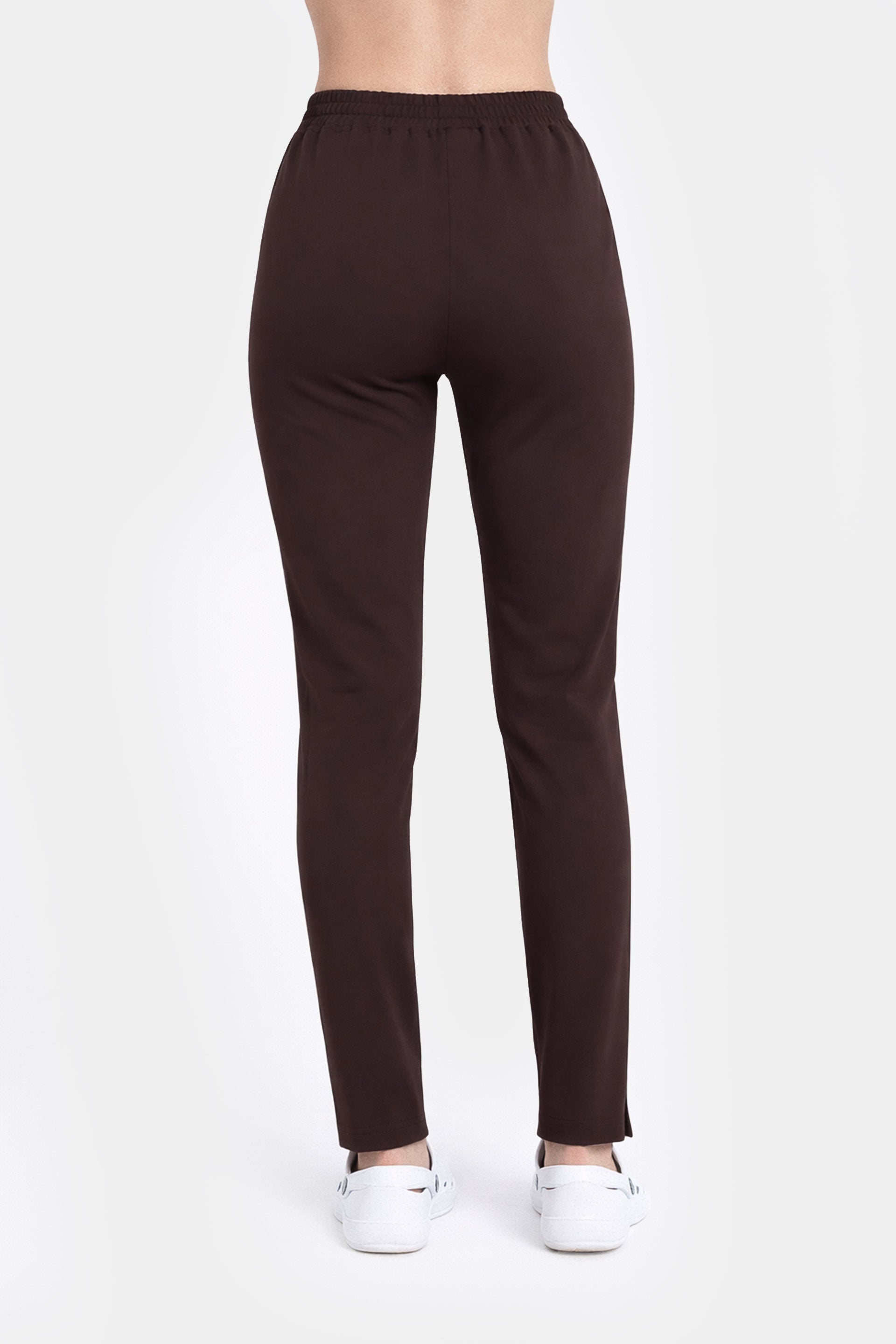 Damskie spodnie medyczne Slim Soft - kolor Choco