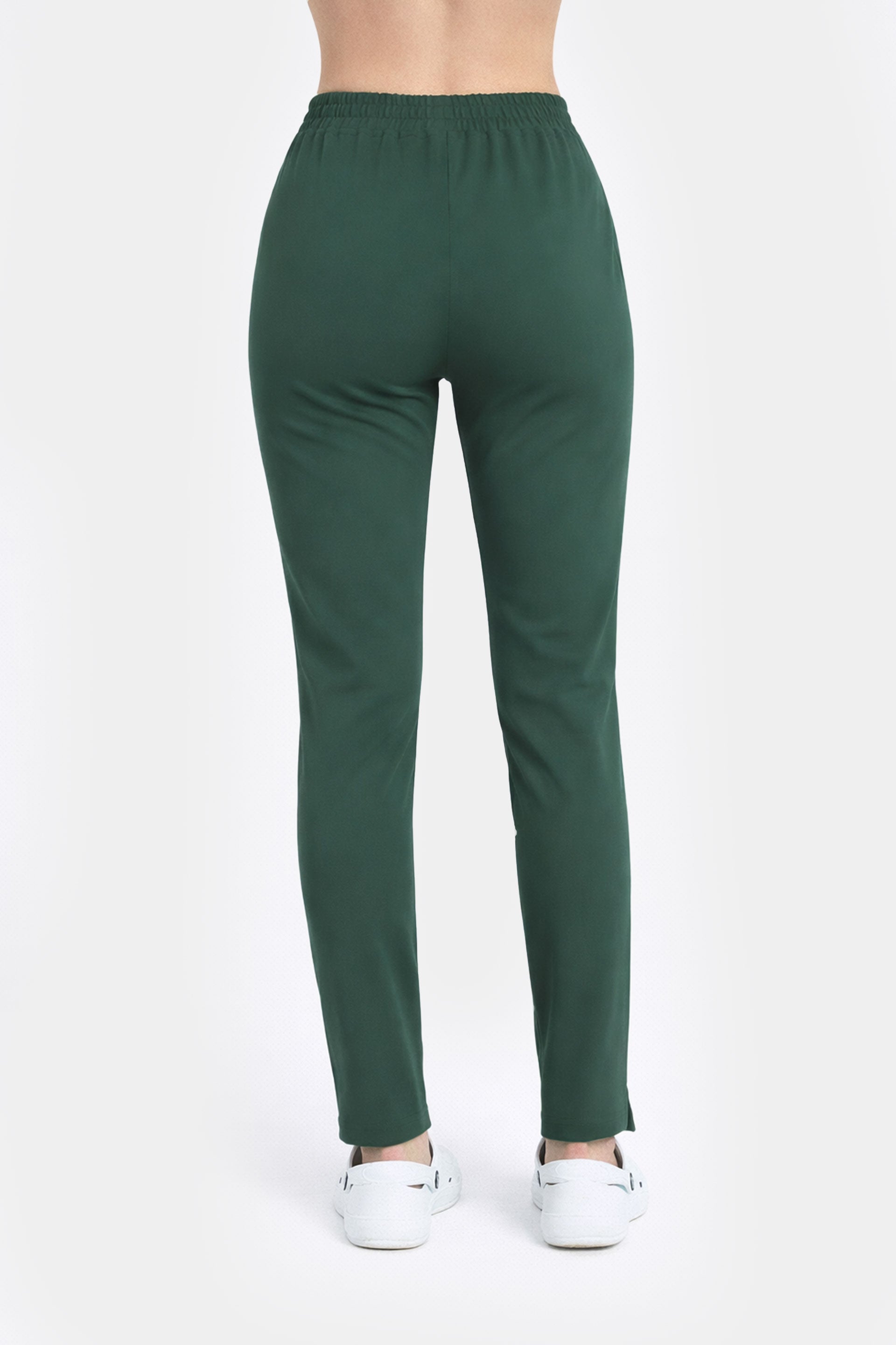 Damskie spodnie medyczne Slim Soft - kolor dark green