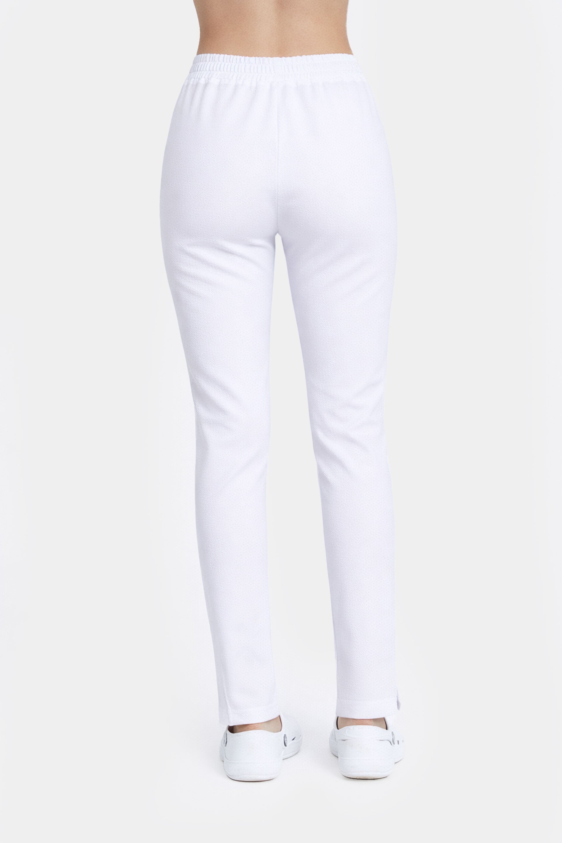 Damskie spodnie medyczne Slim Soft - kolor white