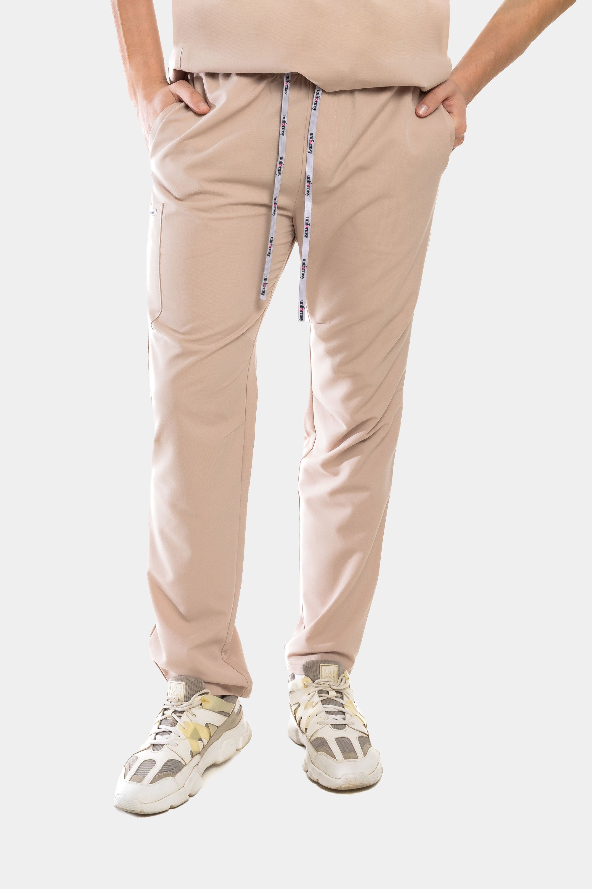 Męskie spodnie medyczne Harry - kolor beige