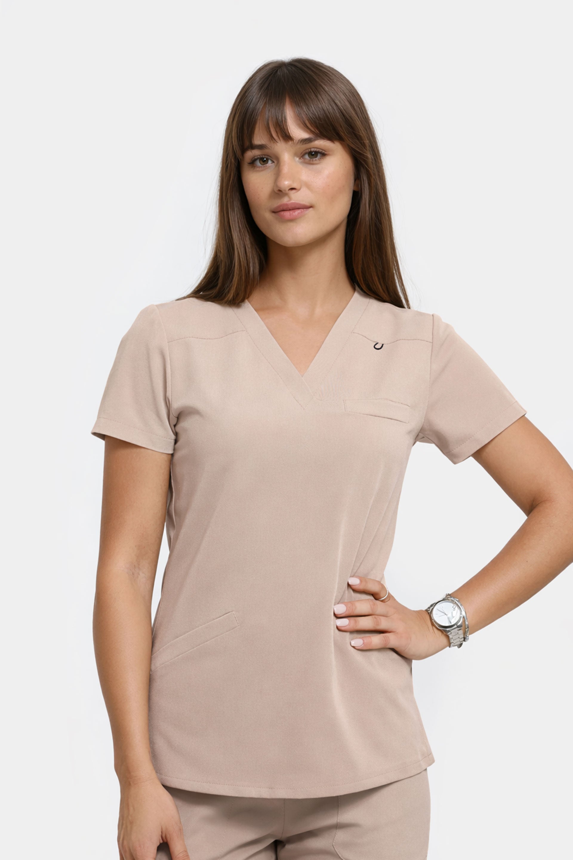 Damska bluza medyczna Stella - kolor beige