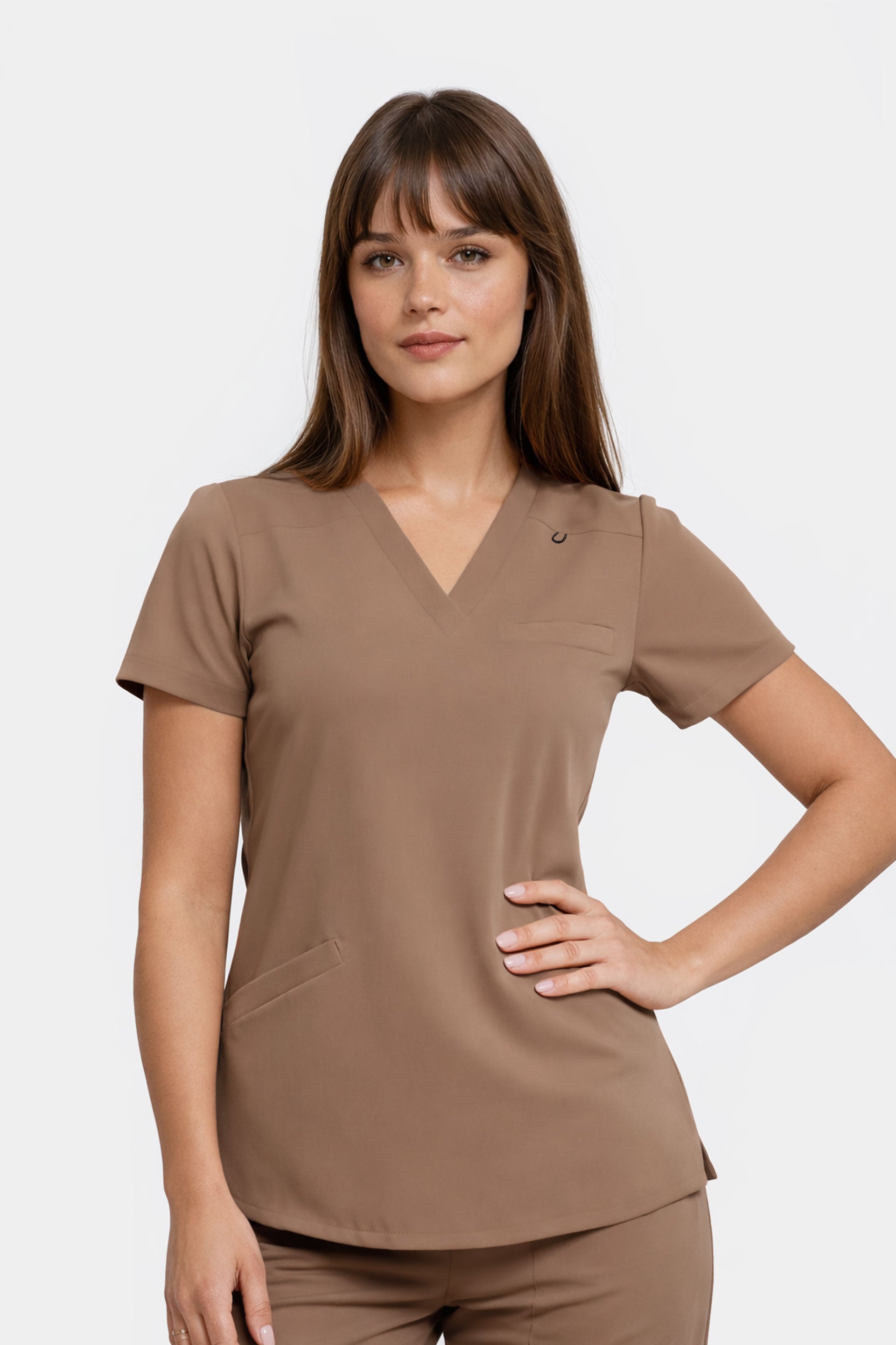Damska bluza medyczna Stella - kolor carmel