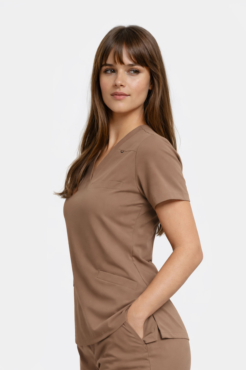 Damska bluza medyczna Stella - kolor carmel