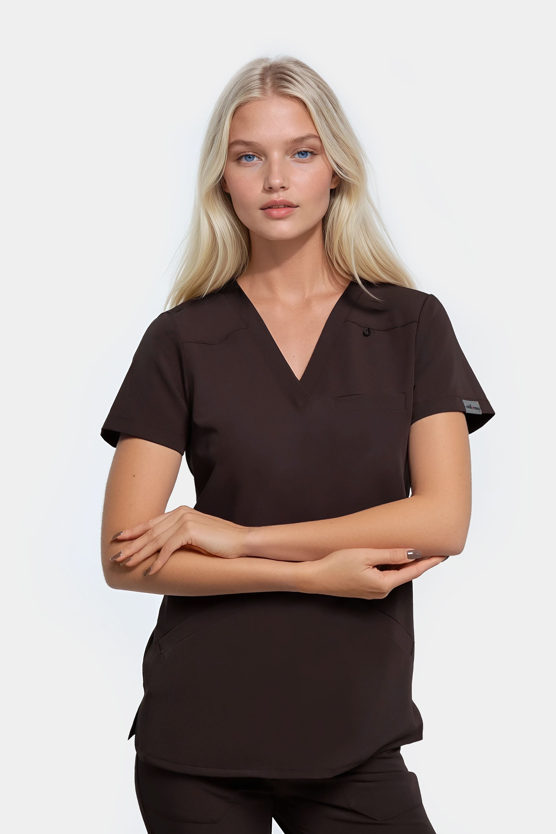 Damska bluza medyczna Stella - kolor choco