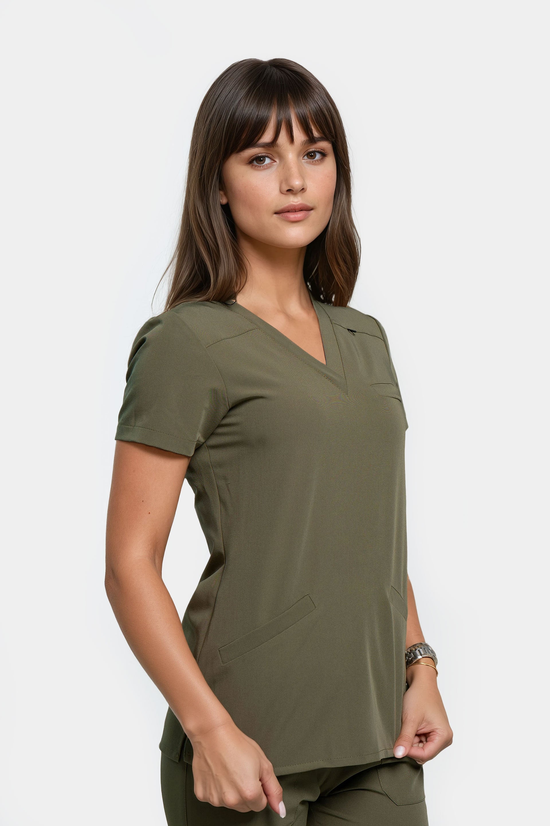 Damska bluza medyczna Stella - kolor Olive