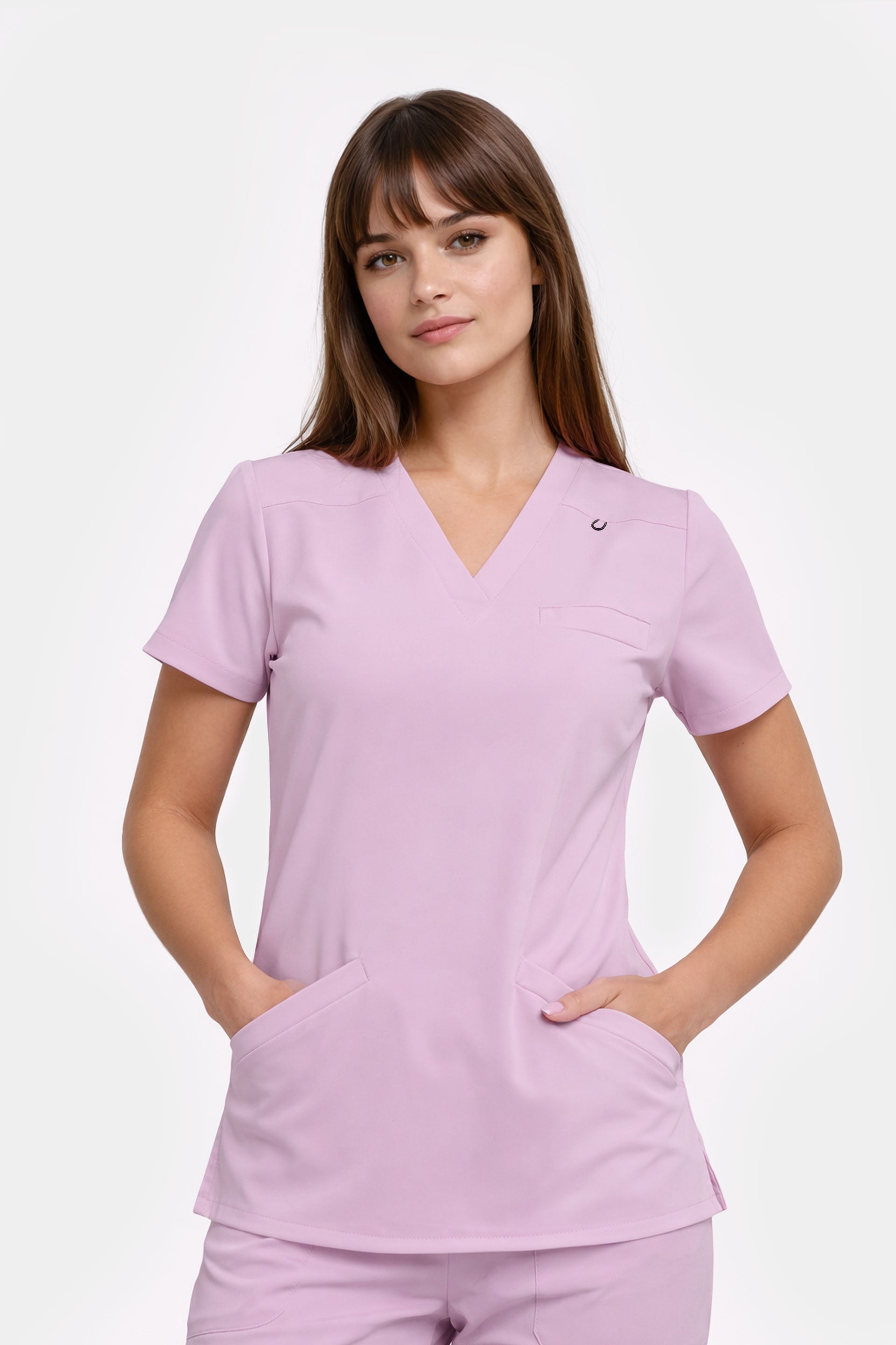 Damska bluza medyczna Stella - kolor pudra rose