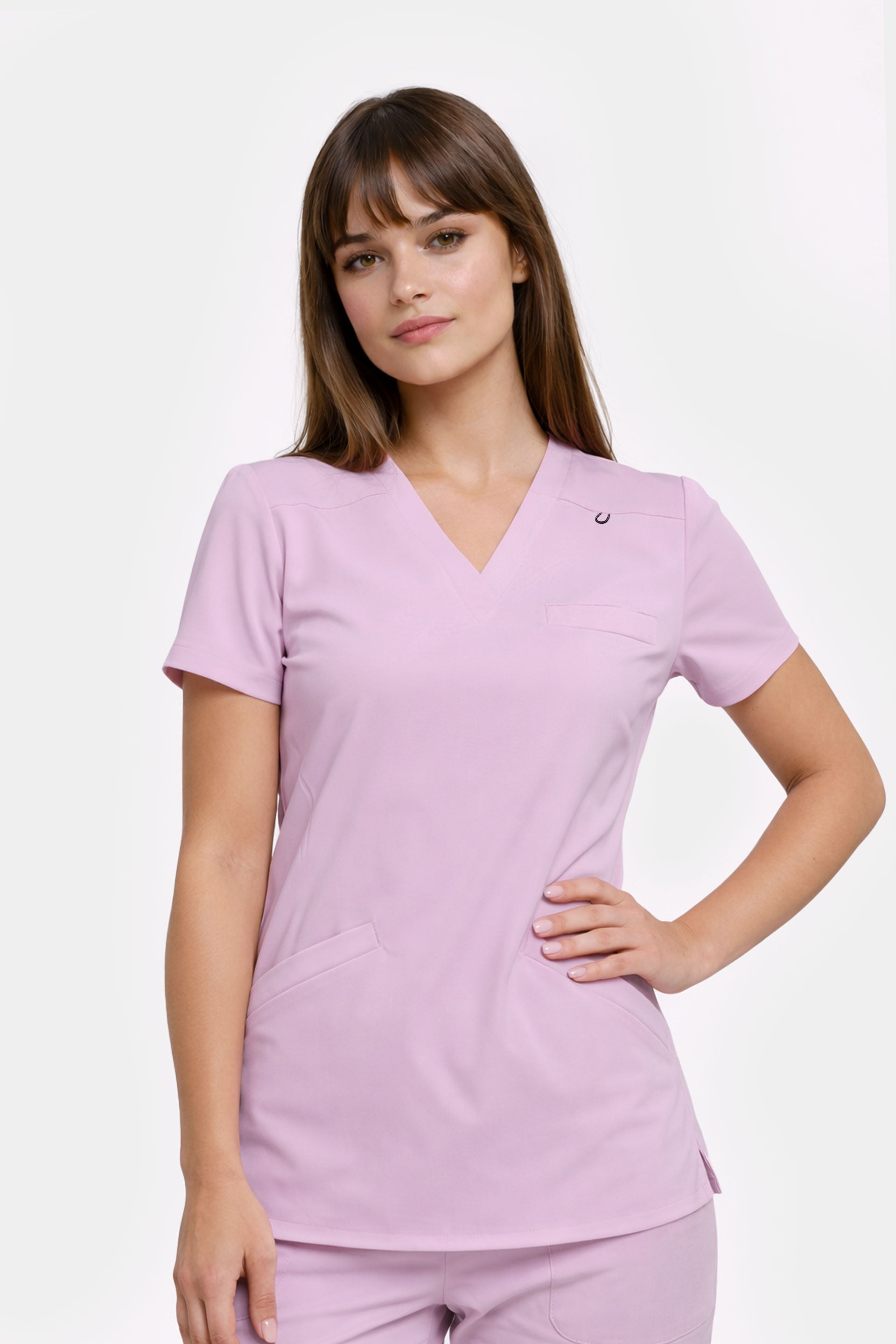 Damska bluza medyczna Stella - kolor pudra rose