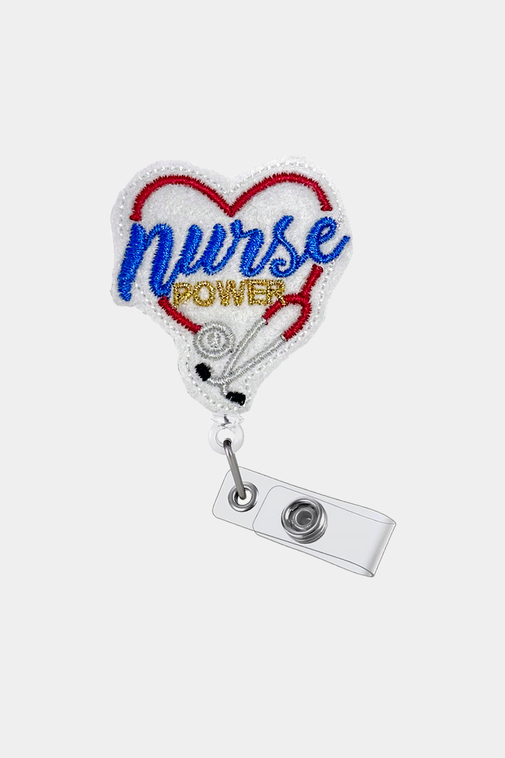 Zwijana zawieszka na identyfikator gadżet medyczny, haft