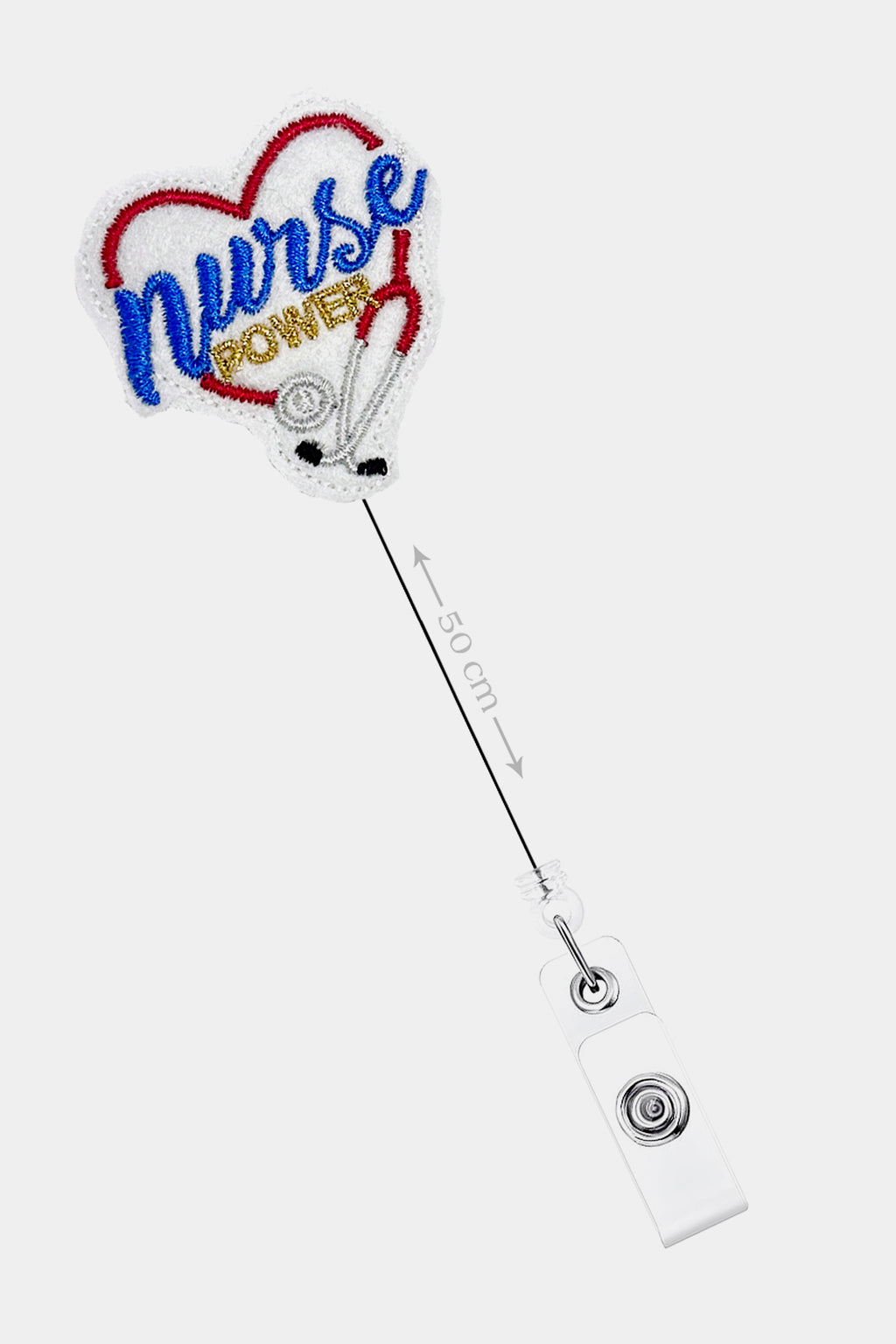 Zwijana zawieszka na identyfikator gadżet medyczny, haft