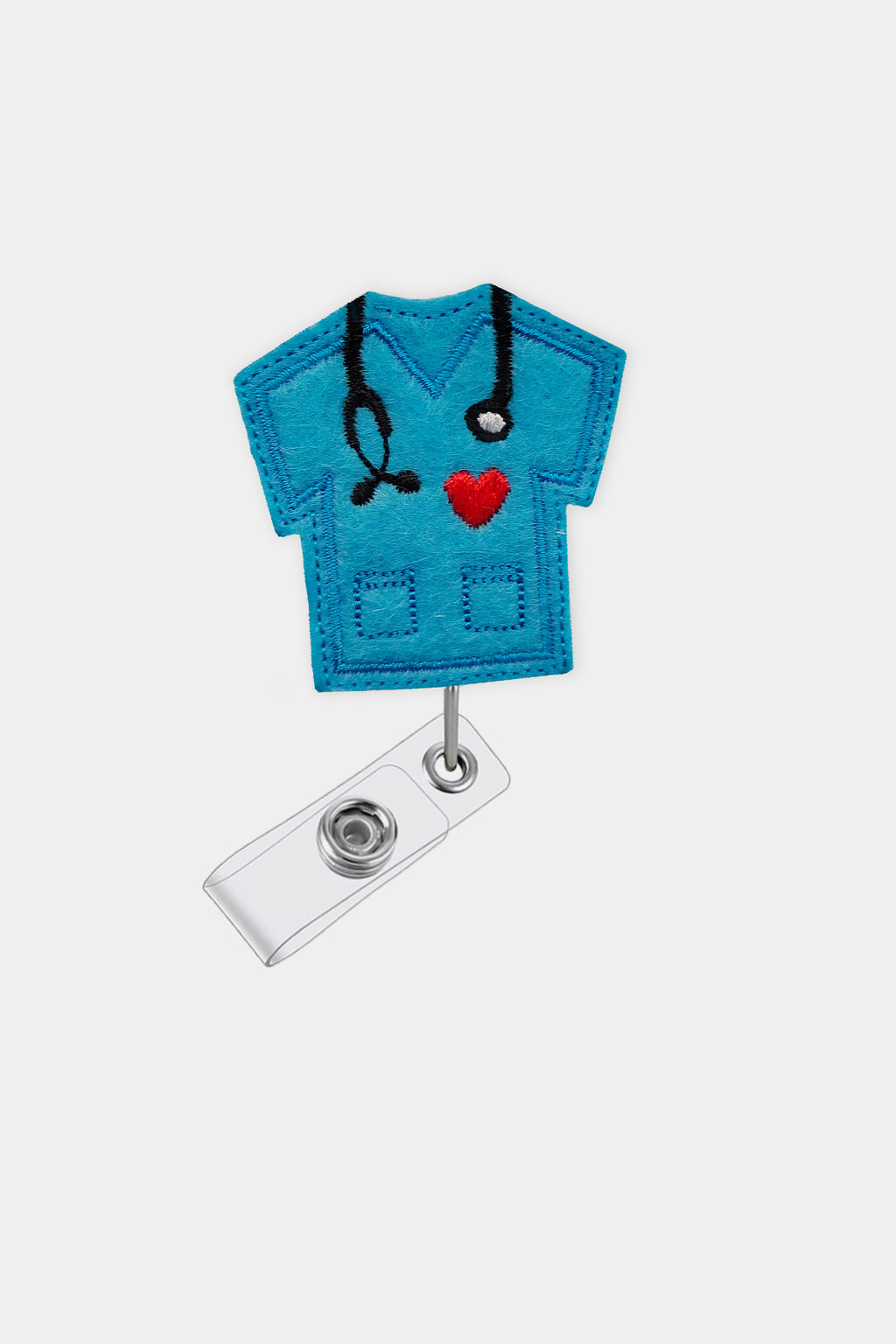 Zwijana zawieszka na identyfikator gadżet medyczny, haft