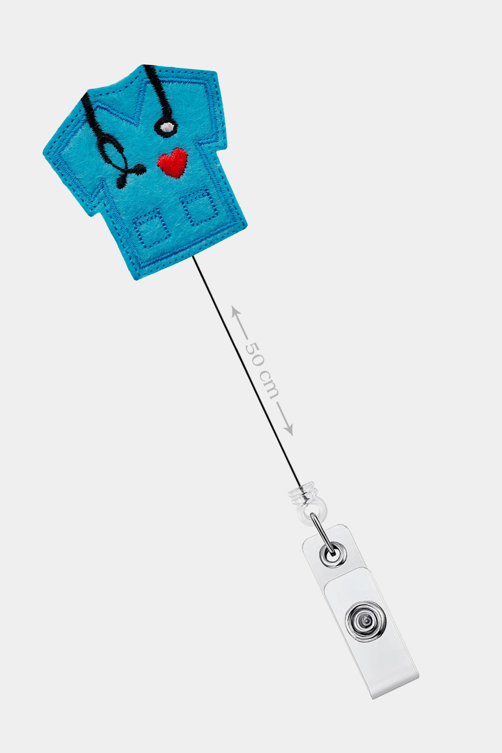 Zwijana zawieszka na identyfikator gadżet medyczny, haft